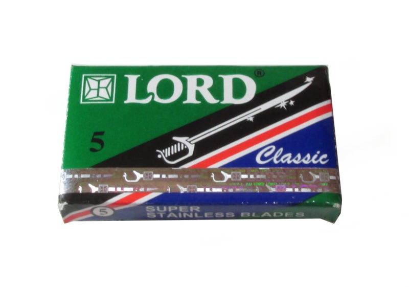 Lord Classic Super Stainless Double Edge Safety Razor Blades, 100 blades (20x5) - Image 2